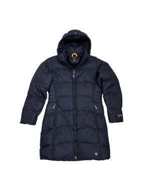 MOUNTAIN HARDWEAR Down Fill Black Winter Long Puffer Parka Coat Jacket Womens S